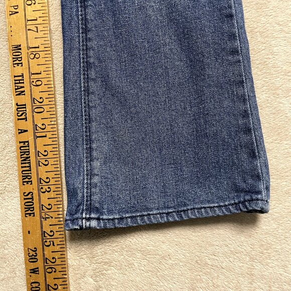 Levis Jeans Girl Sz‎ 8 Boot Cut Blue Low Rise Contrast Stitching Adjustable - Picture 7 of 14